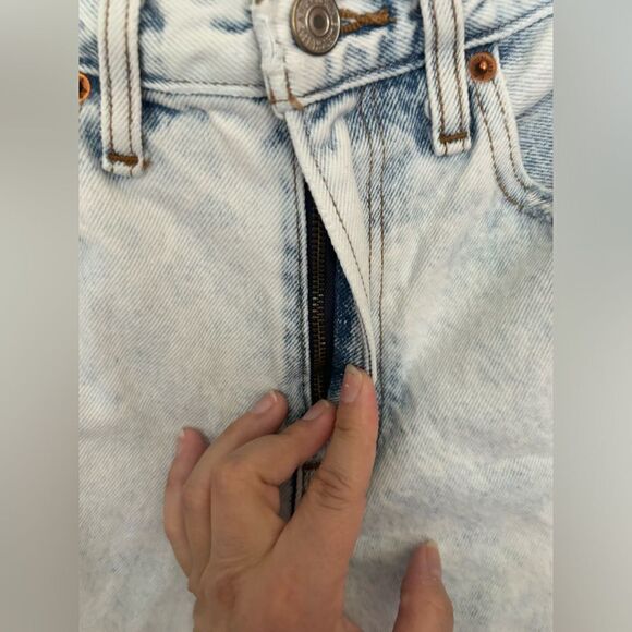 Abercrombie high rise distressed mom jeans 00S 100% cotton - Picture 7 of 11